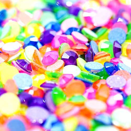 12 Bottles Tooth Gems Preciosa® Lead Free Micro Bead Crystal Balls of  Different Metallic & Neon Matt Micro Beads 